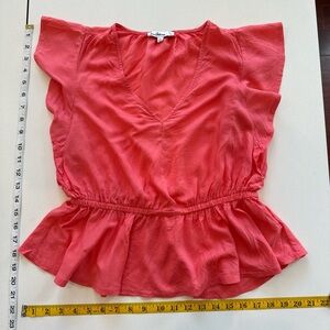 Sam Edelman Women's Pink Peplum Blouse